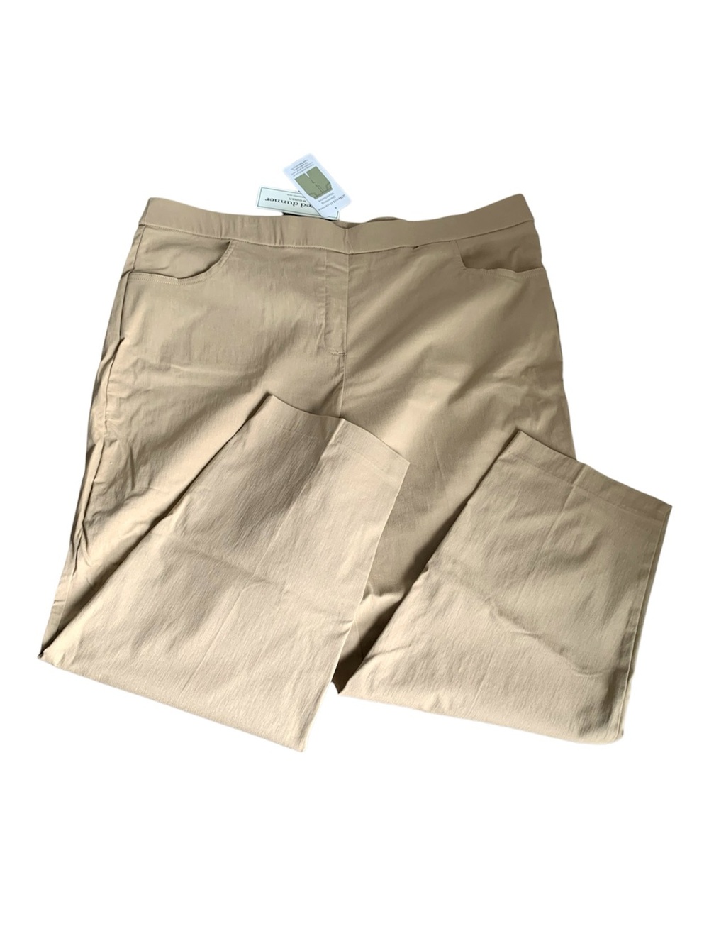 Alfred Dunner Allure Pant Elastic-Waist Women's Trousers 20W Short Tan